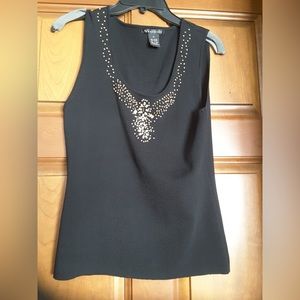 89TH & MADISON embellished knit tank
